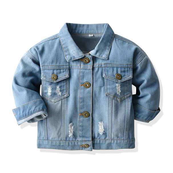 kid's clothing Children's denim jacket long sleeve red black check fake two-piece denim shirt_viptrois.com
