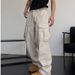 Loom European And American Style High Street Loose Large Pocket Cargo Hip Hop Trendy Straight Pants Men_viptrois.com