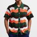 Men's Clothing Retro Striped Hollow Hook Polo Shirt Summer New Lapel Sweater_viptrois.com