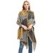Unisex Women's autumn/winter shawl with looped yarn thickened polka-dot check oblique scarf_viptrois.com