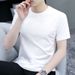 Men's Summer Sports Casual Set - Breathable Short Sleeve T-Shirt & Comfortable Printed Shorts Outfit (M-5XL, Black/White/Light Grey)_viptrois.com