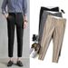 Men's Clothing Pants Nine Point Straight Slim Fit Casual Trendy Men's Suit Pants Trendy_viptrois.com