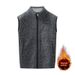 Pulse Autumn Winter New Sweater Cardigan Knitted Loose Plus Size Casual Sleeveless Fleece-Lined Vest Men's Knitwear_viptrois.com