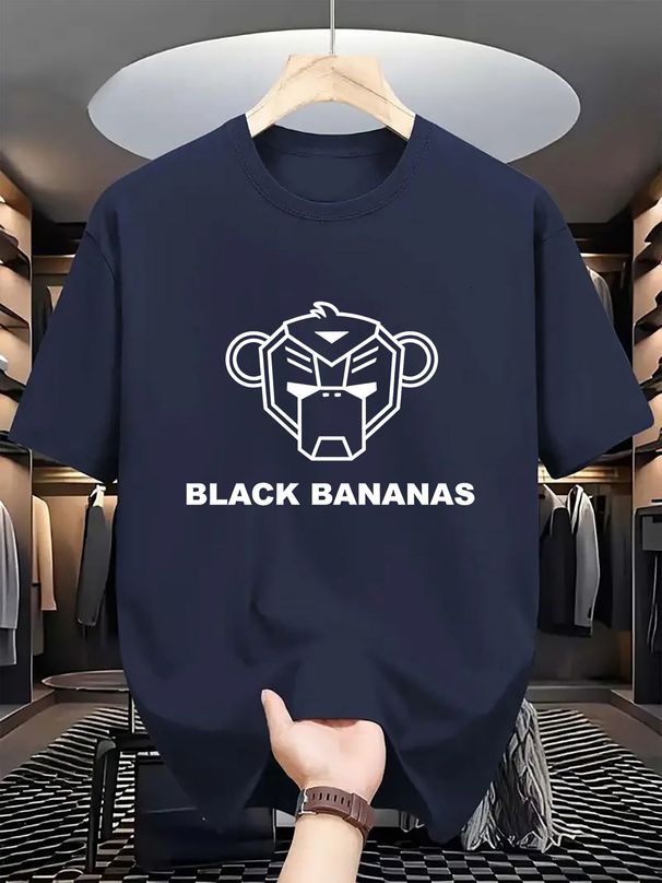 Men's Premium Comfort T-Shirt - Breathable Polyester, Relaxed Fit Streetwear (White/Navy/Black/Red/Khaki, S-XXL)_viptrois.com