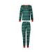 Hot Selling Christmas Parent Child Outfit Christmas Tree Print Stitching Contrast Color Home Wear Pajamas Set_viptrois.com