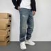 Men's Clothing Small Straight Blue Jeans Men's Trendy Brand Handsome Long Pants Versatile Trend_viptrois.com