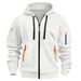 Cross-Border European And American New Men's Full-Zip Hooded Jacquard Cardigan Jacket With Pocket Decoration Sports_viptrois.com