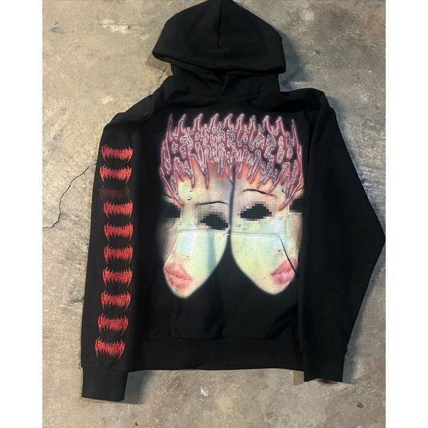 Y2K Streetwear Hoodie – Oversized Dark Aesthetic Pullover With Graphic Print | Retro Unisex Hooded Sweatshirt (S-5XL) | Trendy Urban Fashion_viptrois.com
