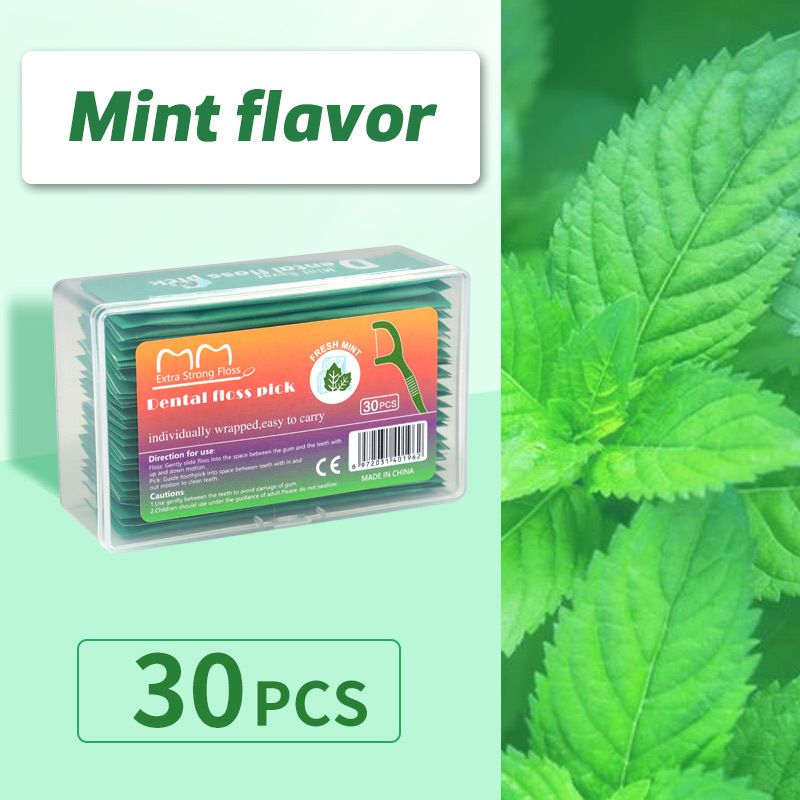 Fruit Flavored Dental Floss Individually Packaged 30 Pieces Of Ultra Fine Dental Floss Sticks Individually Packaged Disposable Toothpicks In Stock_viptrois.com