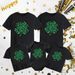 Pure Cotton Parent Child Wear Short Sleeved Solid Color Blank Family Wear_viptrois.com