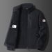 Men’s Fleece Jacket With Stand Collar - Thickened Polar Tech Fleece Coat, Windproof & Moisture-Wicking Outdoor Pullover (Dark Blue/Gray/Black)_viptrois.com