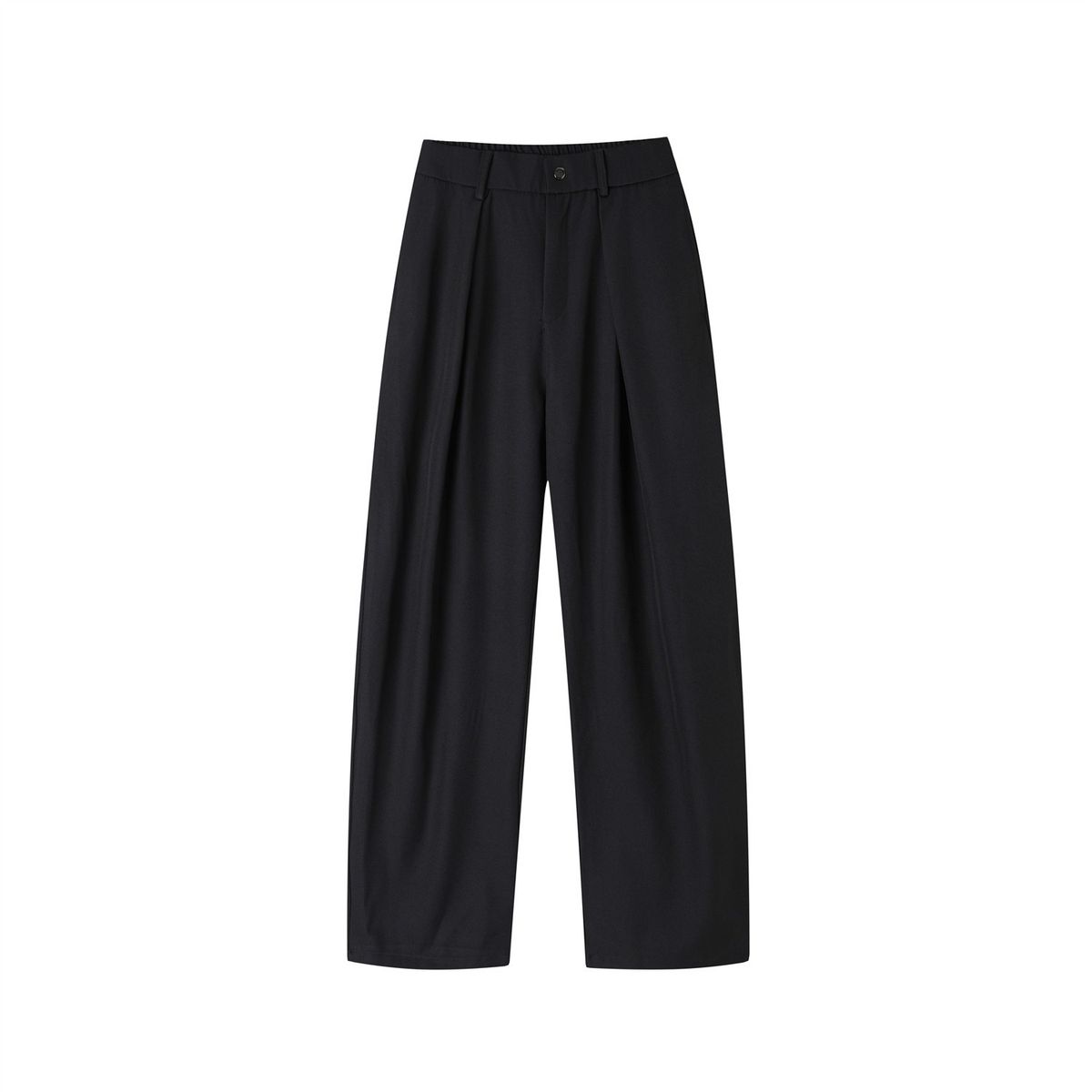 High End Curved Trousers Gray Pleated Loose Casual Pants Wide Leg Trousers for Men And Women Autumn Trendy Clean Fit_viptrois.com