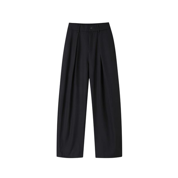 High End Curved Trousers Gray Pleated Loose Casual Pants Wide Leg Trousers for Men And Women Autumn Trendy Clean Fit_viptrois.com