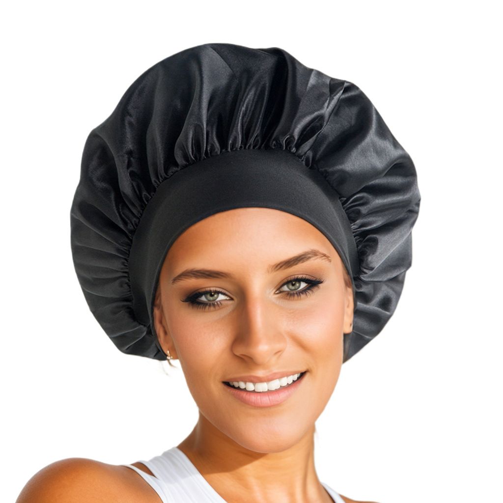 Wide-brimmed High-elasticity Headscarf, Beauty Hat, Bath Hat, Hair Care Hat, Women's Care Color Hat, Nightcap_viptrois.com