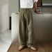 Men's Clothing High-End Style Men's Casual Trousers Loose Straight Leg Wide Leg Versatile Spring Autumn Style_viptrois.com