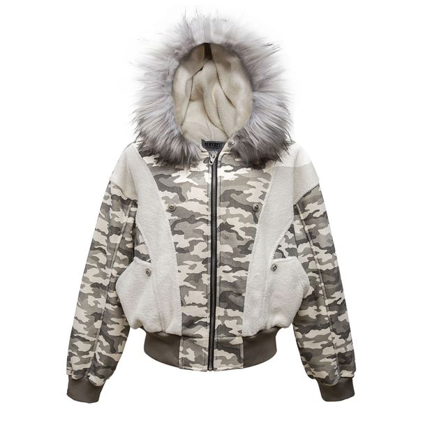 Men's Clothing Men's Clothing New Winter Camouflage Cotton Jacket American Style Contrast Color Stitching Plus Fleece Collar Cotton Coat_viptrois.com
