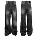 Men's Black Washed Straight Jeans – Loose Fit High Street Pants (S-XXXL)like They’re Cutting Off Circulation_viptrois.com