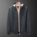 Men's Fleece-Lined Zip Hoodie – Oversized Sherpa Jacket With Kangaroo Pocket, Heavyweight Cotton Winter Pullover For Streetwear & Gym_viptrois.com