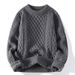 Sweater Men's Autumn And Winter Fried Dough Twists Sweater Casual Sweater Men's Round Neck_viptrois.com
