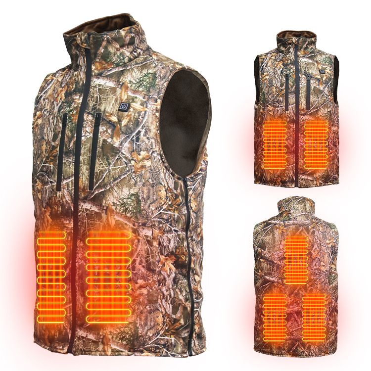 Smart 5V USB charging heating and warmth outdoor sports forest camouflage hunting cold protection factory direct selling vest_viptrois.com