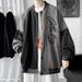 American Style Baseball For Men, Spring And Autumn, Embroidered Design, Color Block, Loose Fit, Trendy, Versatile,_viptrois.com