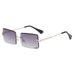 Women's Sunglasses Fashion Frameless Cut Edge Square Sunglasses For Men And Women Trendy Literary Gradient Sunglasses Street Photography Glasses S2048_viptrois.com
