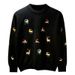 Pure Elk Slim Fit Embroidered European And American Brand Top Autumn Winter Christmas Sweater Men's Trendy Personality Round_viptrois.com