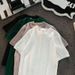 Men's Clothing Short Sleeved Sweater For Men In Summer, Simple And Versatile Design, Striped Half Sleeved Round Neck Knitted T Shirt_viptrois.com