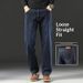Loom French Jeans Men's Loose Straight Washed Autumn 2025 New Business Brand Versatile Casual Pants Fall Winter_viptrois.com