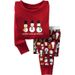 Girls and children Christmas long-sleeved snowman two-piece homewear children set ins_viptrois.com
