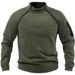 Men's Stand Collar Hooded Sweatshirt - Winter Fleece-Lined Tactical Pullover For Outdoor & Casual Wear (Black, Dark Grey, Army Green, Navy, Khaki)_viptrois.com