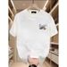 Trendy Pure Cotton Short Sleeve T-Shirt 220g For Young Men And Women Motorcycle Print Summer Top Instagram Worthy Style_viptrois.com