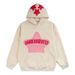 Men's Retro Fleece Hoodie With Spray Print & Towel Embroidery, Streetwear Pullover, Loose Fit, Trendy Design, Unisex Casual Sweatshirt_viptrois.com