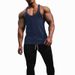 Cross-border Men's Vest Breathable Slim-fit Solid Color Summer Youth Sports Fitness Hurdle Sleeveless Bottom Shirt_viptrois.com