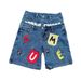 Men's Clothing Y2k High Street Fashion Brand Fashion Hip Hop Collage Double Waist Fake Two Piece Five Point Jeans Mid Length Pants For Men And Women_viptrois.com