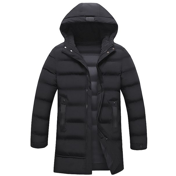 Live Streaming Down Jacket Men's Mid-Length Winter Clothing Youth Korean Version Thickened Warm Cotton Coat_viptrois.com