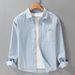 Fresh Long Sleeved Shirt For Men, Fashionable And Versatile, Casual And Artistic Loose Top For Men_viptrois.com