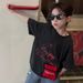 Heitaoqi 2025 New Summer Boys Korean Style Handsome Stir Fried Color Hole Short Sleeved T Shirt Children's Summer Clothes_viptrois.com