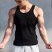 2024 Summer New American Thread Cotton Tank Top For Men's Running Gym Sports Sleeveless Slim Fit Versatile_viptrois.com