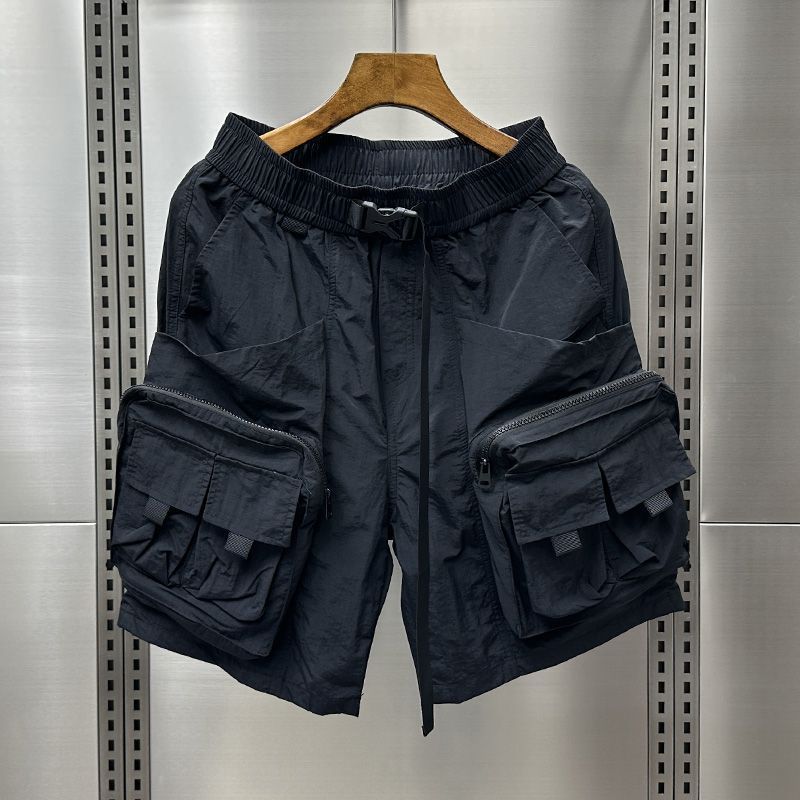 Men's Clothing Unisex Summer Quick Drying Cargo Shorts Multi Pocket Outdoor Functional Straight Leg Slimming Versatile Loose Fit Men's Bottoms_viptrois.com