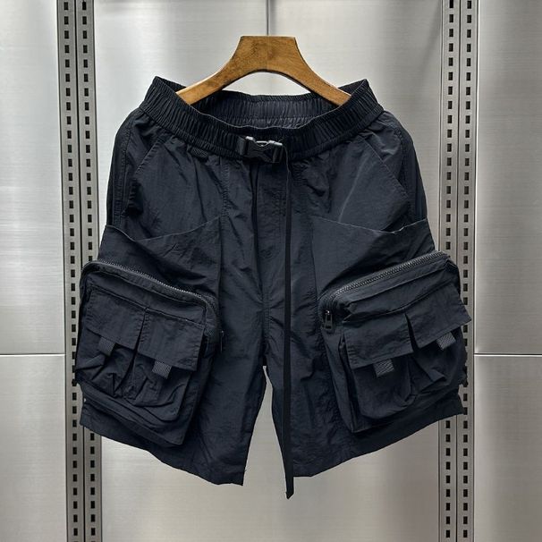 Men's Clothing Unisex Summer Quick Drying Cargo Shorts Multi Pocket Outdoor Functional Straight Leg Slimming Versatile Loose Fit Men's Bottoms_viptrois.com