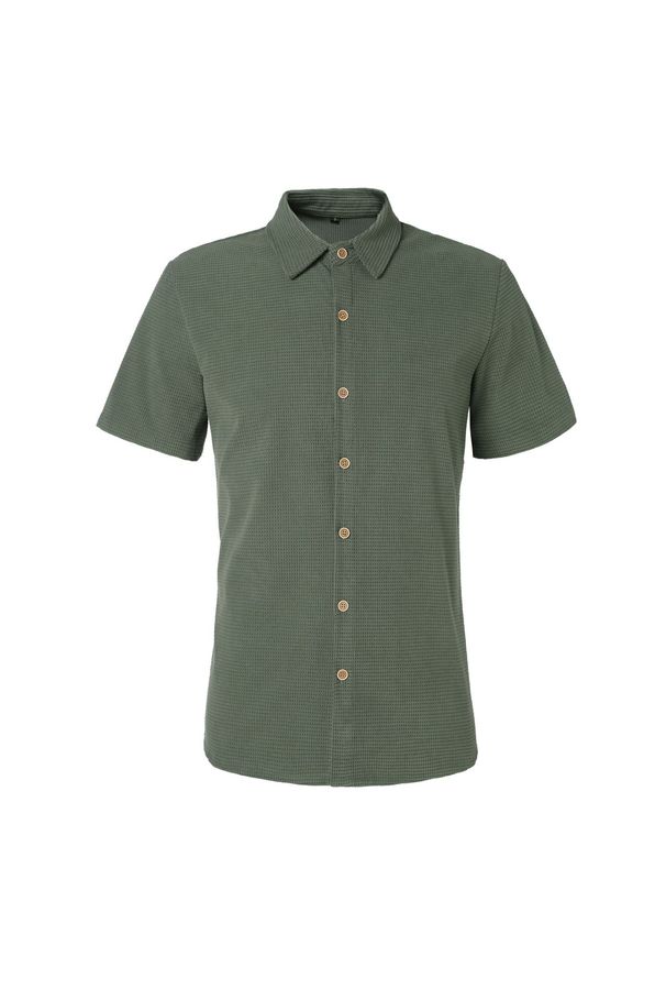 Men's Clothing European And American Southeast Asian Men's Casual Loose Plaid Short Sleeved Shirt European And American Shirt_viptrois.com