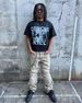 Men's Streetwear Graphic T-Shirt – Oversized Cotton Tee With Graffiti & Vinyl Print For Summer_viptrois.com