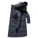 Men's Clothing Knee Length Down Jacket For Men Winter Middle Aged And Young Men With Hooded Fur Collar Fashionable Casual Warm Coat Dad's Outfit_viptrois.com