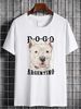 A Dogo Argentino Dog Mens Cotton T-Shirt Tee Top Graphic Stretched Versatile Designer Clothes Soft Top For Everyday Wear Slightly Homme_viptrois.com