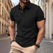 Unbeatable Quality 2025 Knitted New Summer Men's Polo Shirt Casual Henley Collar Short Sleeve Top_viptrois.com