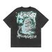 2024 New American T-shirt Retro Loose Floral Print Short Sleeve T-shirt Unisex_viptrois.com