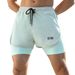Men’s Clothing Fashion Brand Lined Two Piece Sports Shorts Men's Running Three Quarter Pants Casual Breathable Gym Workout Shorts_viptrois.com