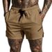 Men's Quick Drying Mesh Fitness Shorts Gym Sports Casual Three Quarter Length Breathable Shorts_viptrois.com