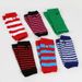 Unisex Knitted gloves with missing fingers anime stripes wearing fingers wrist cuff with false sleeves Thin children's fingers_viptrois.com